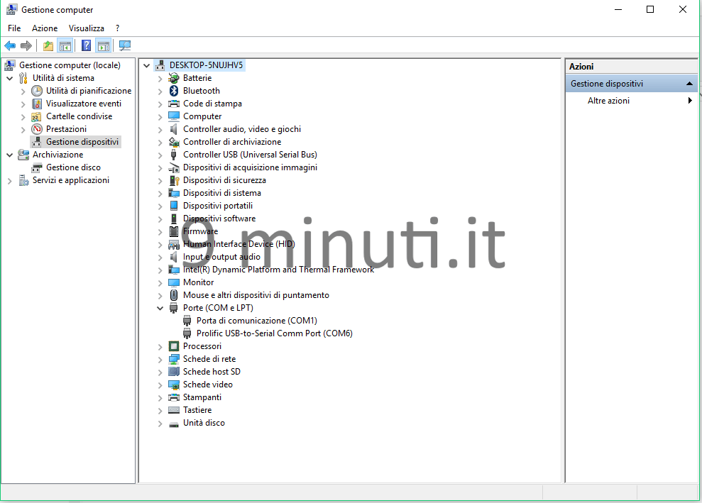 Gestione Dispositivi (PL2303HX)