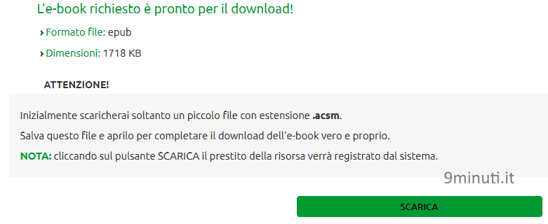 MLOL scaricare libri