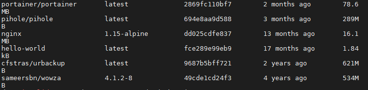 docker image ls docker image ls