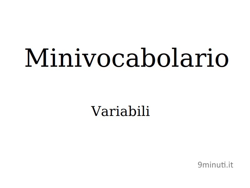 le variabili