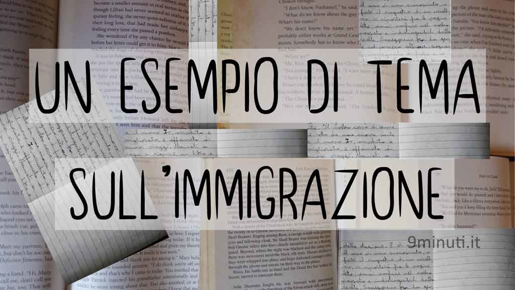 esempio di tema sull'immigrazione